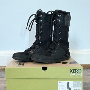 Black, water-resistant fall/winter boots by Xero